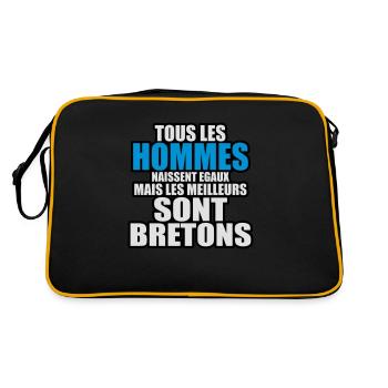 les meilleurs sont bretons - Sac Retro - noir/or - Dos