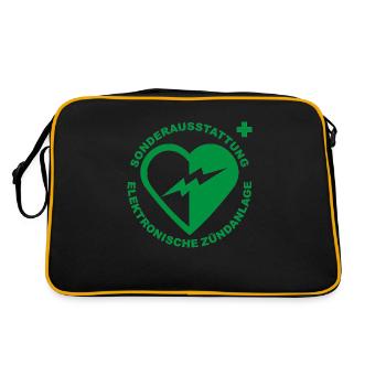 Defi-Shirt - Retro Tasche - Schwarz/Gold - Hinten