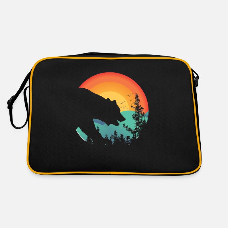 ein Bär Retro Tasche