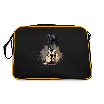 broken guitar - Retro Bag - black/gold - Back