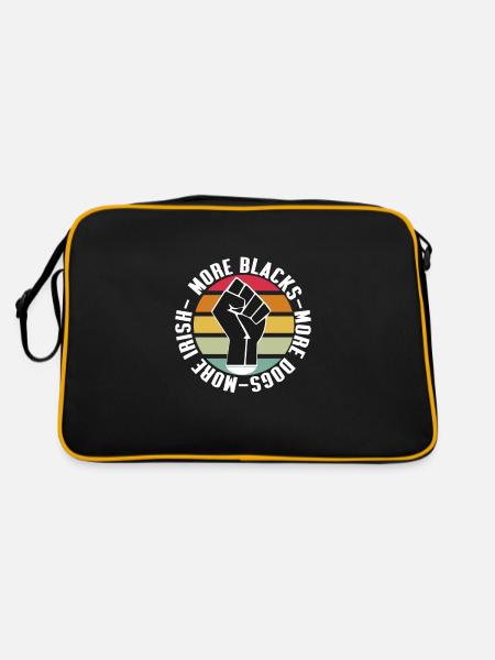 More Blacks More Dogs More Irish - Retro Bag - black/gold - Back