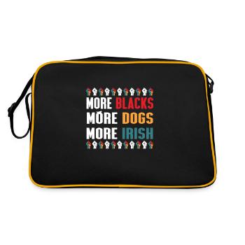 More Blacks More Dogs More Irish - Retro Bag - black/gold - Back