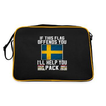 si ce drapeau vous offense, je vais vous aider - Sac Retro - noir/or - Dos