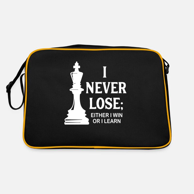 Classic Chess Design I Never Lose Retro Bag