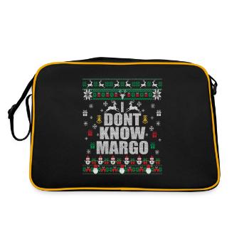 Ich Kenne Margo Lustig Hässliches Weihnachten - Retro Tasche - Schwarz/Gold - Hinten