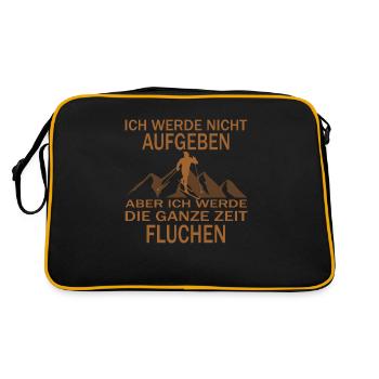 Langlauf Biathlon Ski Skiing - Retro Tasche - Schwarz/Gold - Hinten
