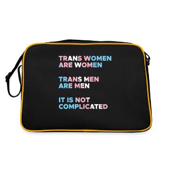 Trans Women Are Women Trans Men Are Men - Retro Bag - black/gold - Back