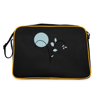Astrologisches Zeichen widder Widder - Retro Tasche - Schwarz/Gold - Hinten