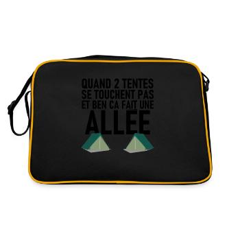 TENTES - Sac Retro - noir/or - Dos