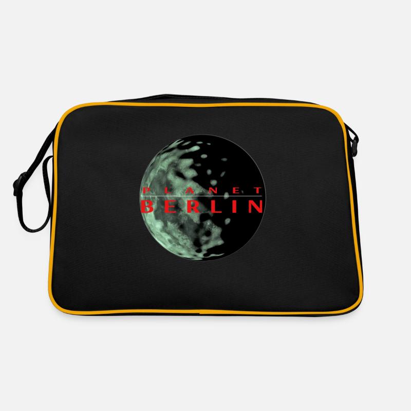 Berlin - Retro Tasche - Schwarz/Gold