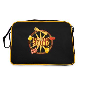 Spaghetti Squad Noodles Ironic Saying Pasta Chef - Retro Bag - black/gold - Back