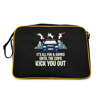 It's All Fun & Games Until The Cops Kick You Out V - Retro Bag - black/gold - Back