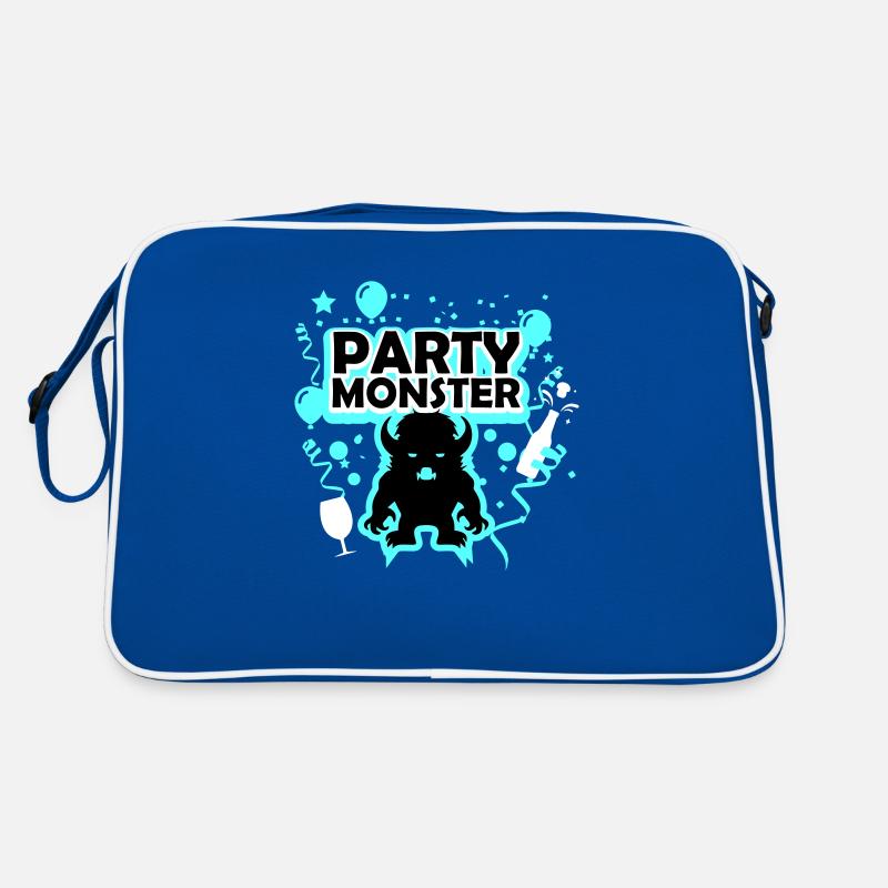 Partymonster hellblau Retro Tasche
