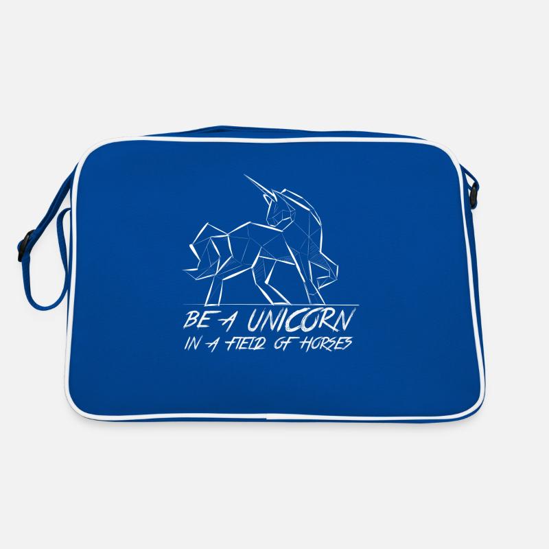 Sei ein Einhorn unter Pferden! Retro Tasche