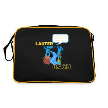 Lauter Bach - Retro Tasche - Schwarz/Gold - Hinten