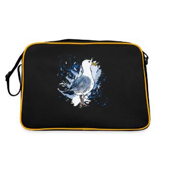 ich geh dann mal - Retro Tasche - Schwarz/Gold - Hinten