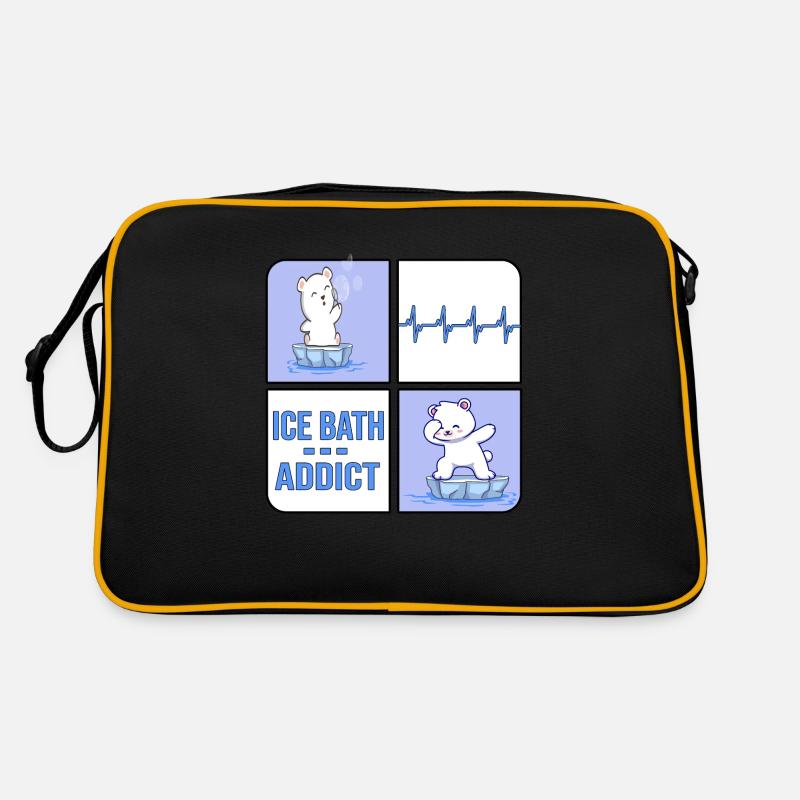 eisbader winterbader eisbär icebath addict Retro Tasche