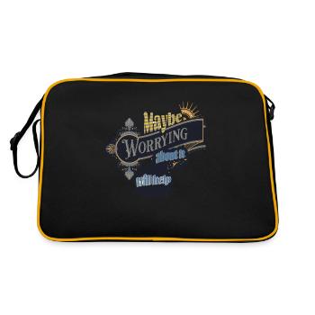 maybe worrying about it will help - Retro Bag - black/gold - Back