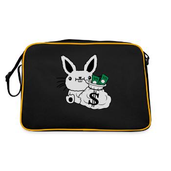 Rich Money Bag Billets de banque de lapin de Pâques - Sac Retro - noir/or - Dos