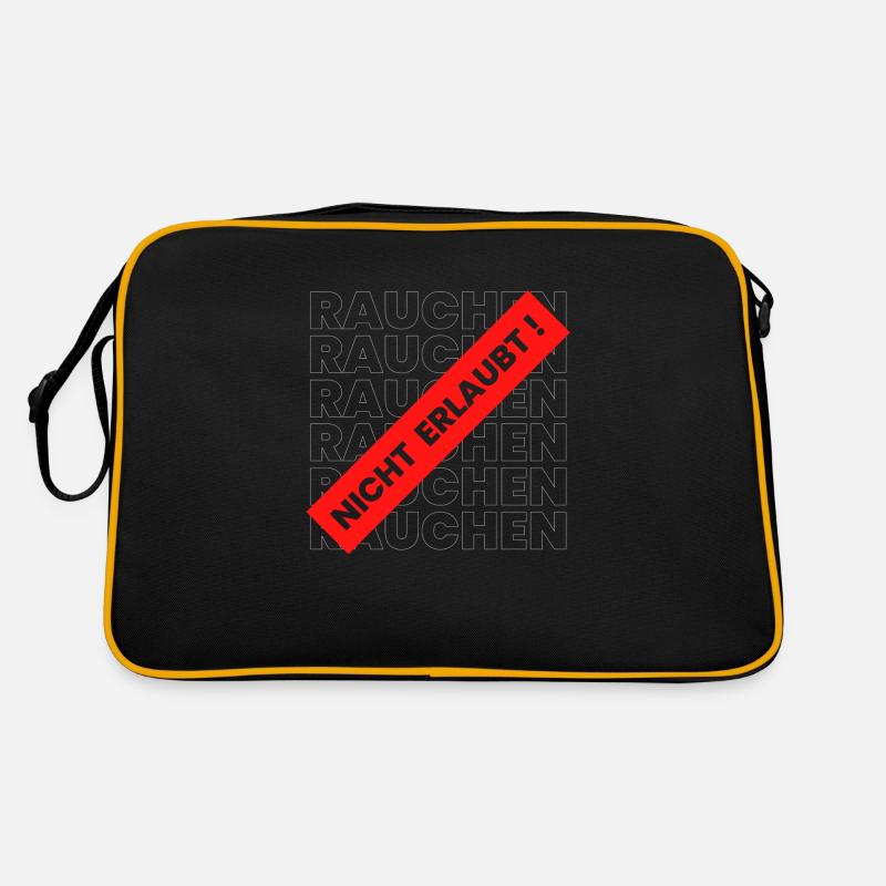rauchen - Retro Tasche - Schwarz/Gold