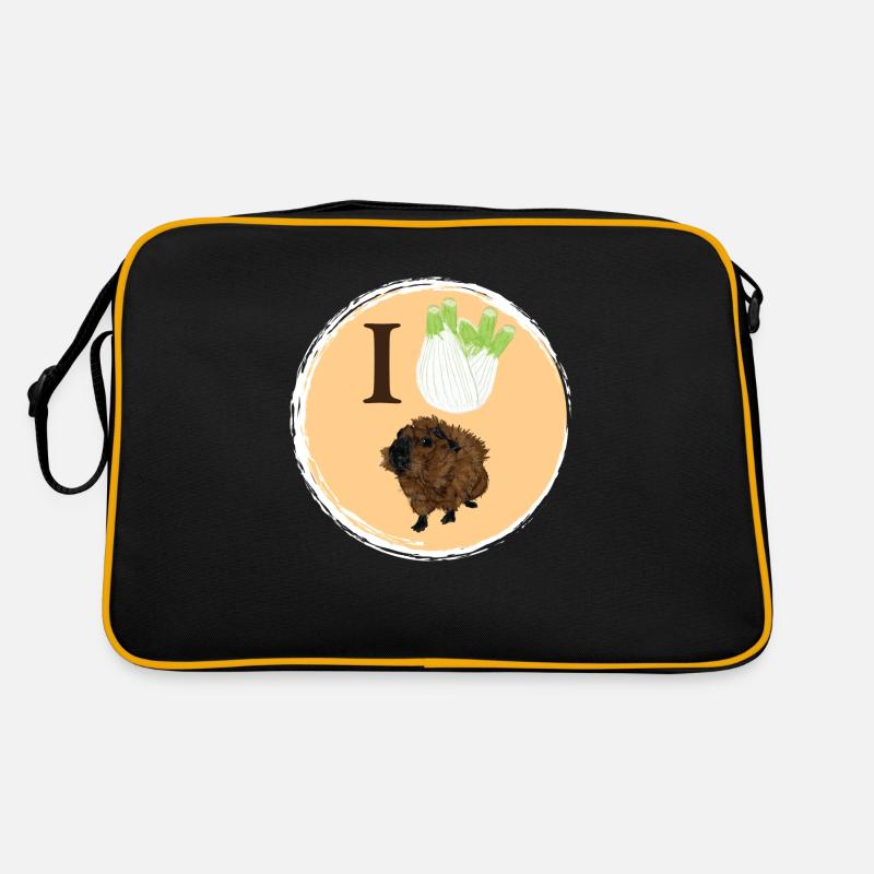 Design mit einem Rosetten-Meerschweinchen 5 Retro Tasche