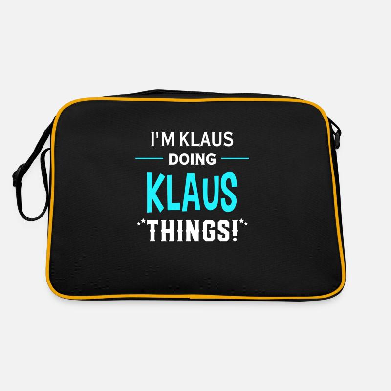 I Am Klaus Doing Klaus Things Geschenk Lustiges Retro Tasche