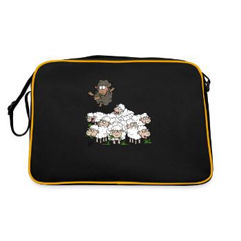 Black Sheep - Retro Bag - black/gold - Back