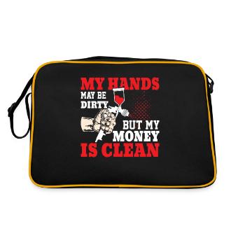 My Hands May Be Dirty Auto Body Painter - Retro Tasche - Schwarz/Gold - Hinten