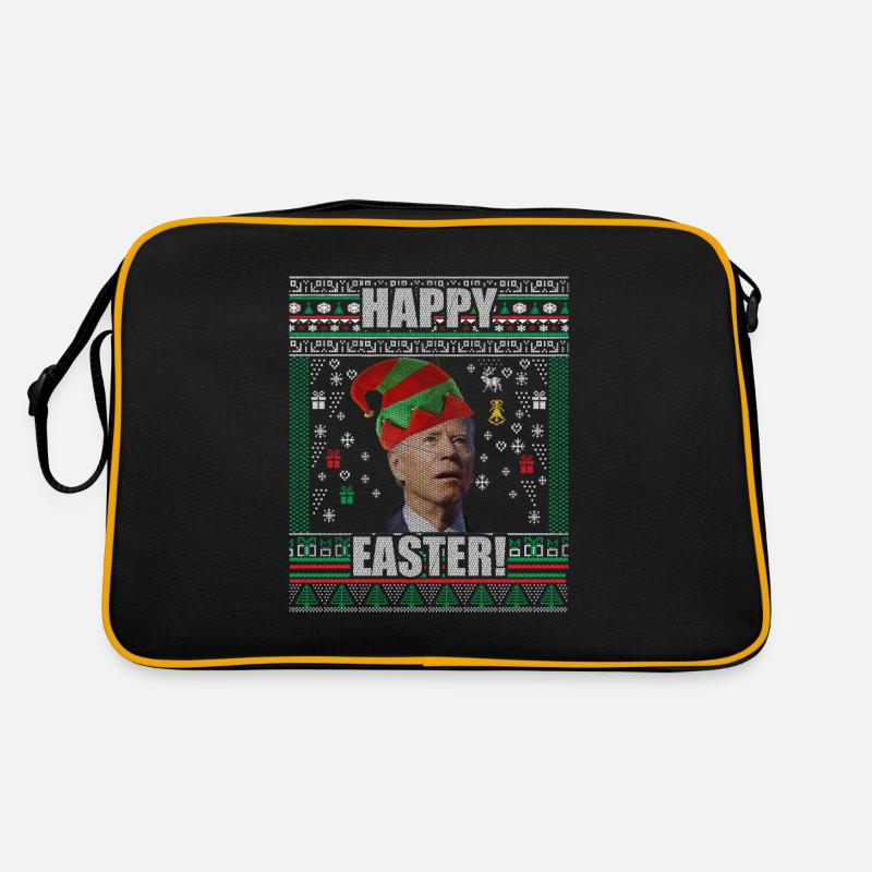 Drôle Biden Pull de Noël moche Joyeuses Pâques Sac Retro