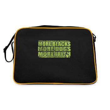 More Blacks More Dogs More Irish - Retro Bag - black/gold - Back