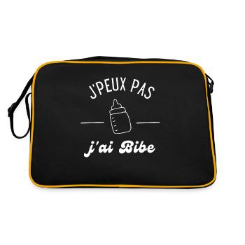 je peux pas j'ai biberon - Sac Retro - noir/or - Dos