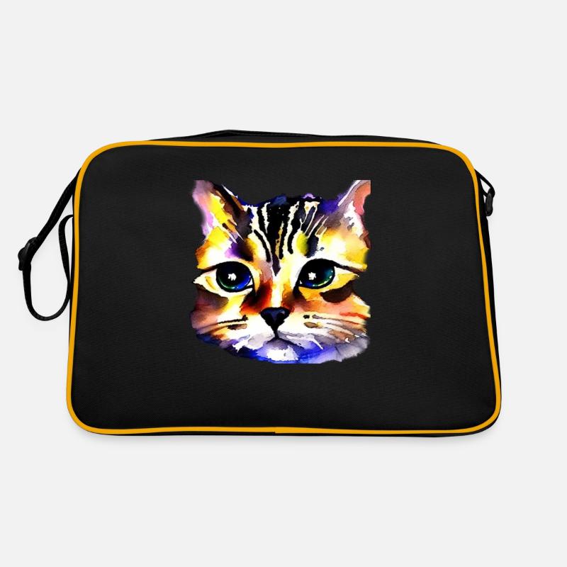 Cat Face 4 Retro Bag