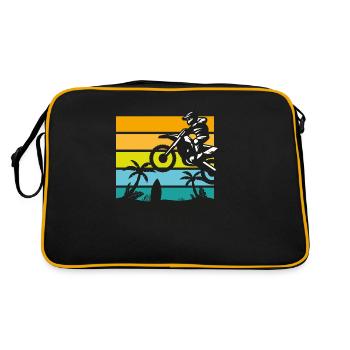 SUPER MOTO jump in vacation - Retro Bag - black/gold - Back