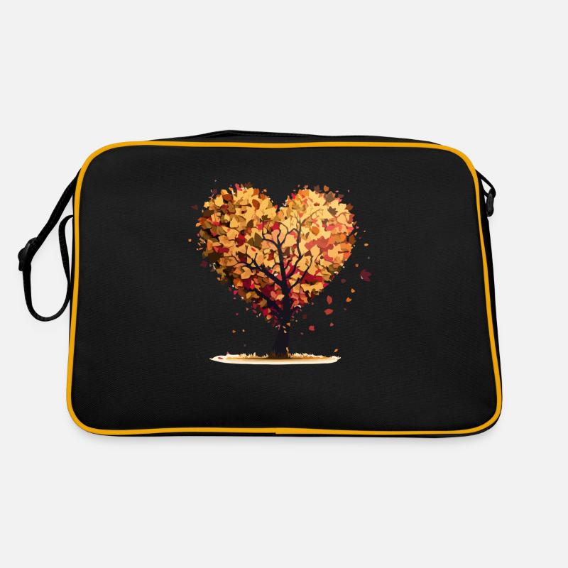 Ein Baum der Liebe Retro Tasche