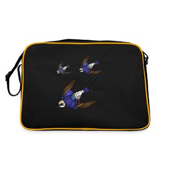 Oiseaux - Sac Retro - noir/or - Dos