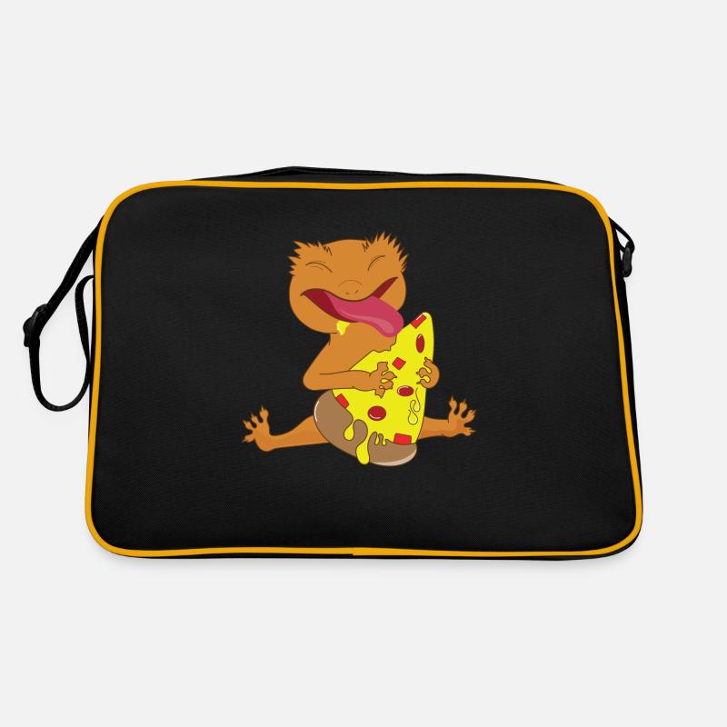 Citations sur un mignon gecko huppé mangeant une Sac Retro
