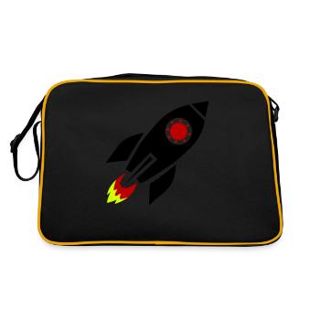 rocket - Retro Bag - black/gold - Back