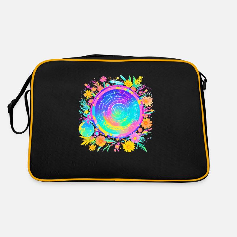 Hypnotic flowers Retro Bag