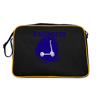 E-Scooter Roller Scooter - Retro Tasche - Schwarz/Gold - Hinten
