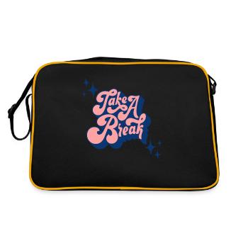 FAITES UNE PAUSE - Sac Retro - noir/or - Dos