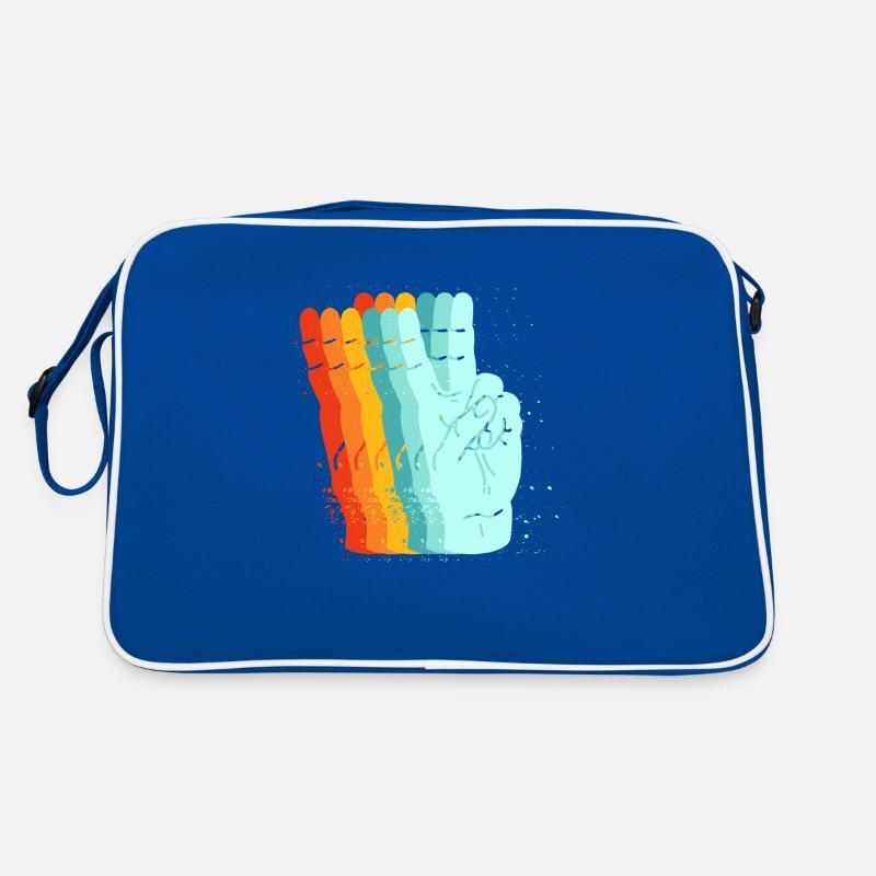 Friedens-Retro-Zeichen Retro Tasche