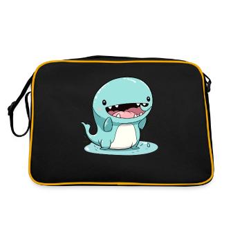Okoi das Monster - Retro Tasche - Schwarz/Gold - Hinten