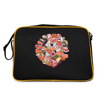 Un délice ces sushis - Sac Retro - noir/or - Dos