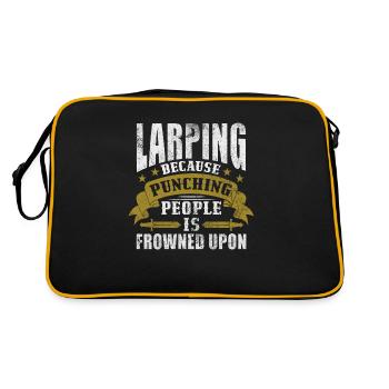 Larping because punching people is frowned upon - Retro Bag - black/gold - Back