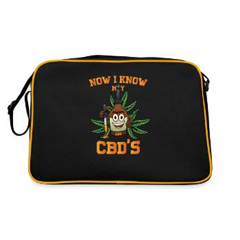 Plantesta Now I Know MY CBD'S - Retro Tasche - Schwarz/Gold - Hinten