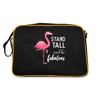 Fabuleux flamants roses - Sac Retro - noir/or - Dos
