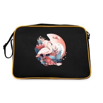fantasy flamingo - Retro Bag - black/gold - Back