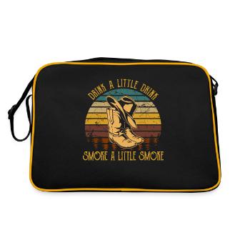 Drink A Little Drink, Smoke A Little Smoke Cowboy - Sac Retro - noir/or - Dos