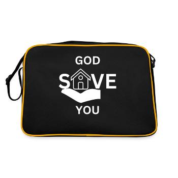 Dieu te préserve blanc - Sac Retro - noir/or - Dos