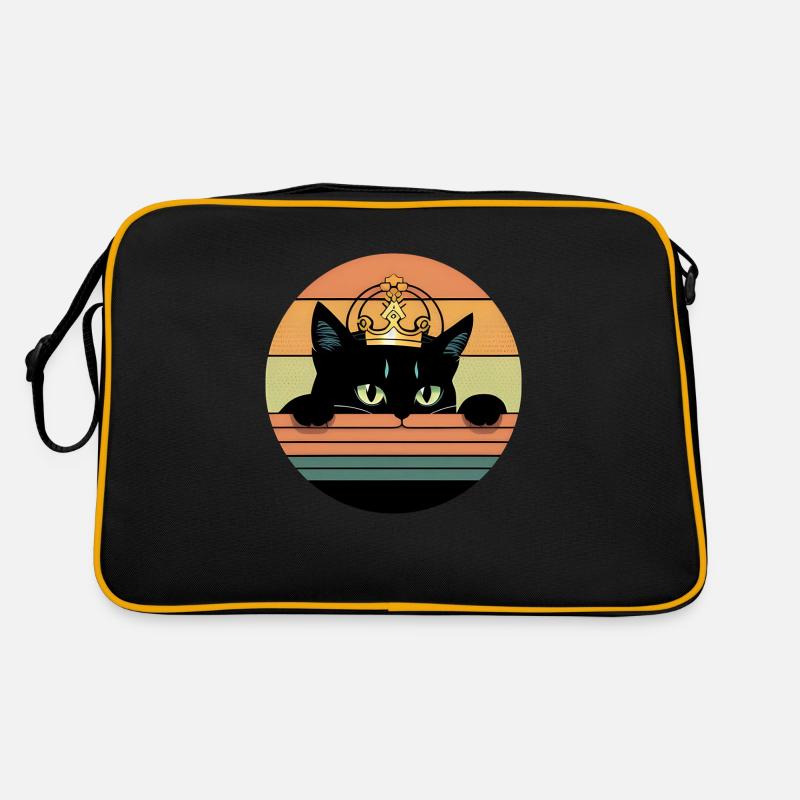 Chat avec couronne Sac Retro
